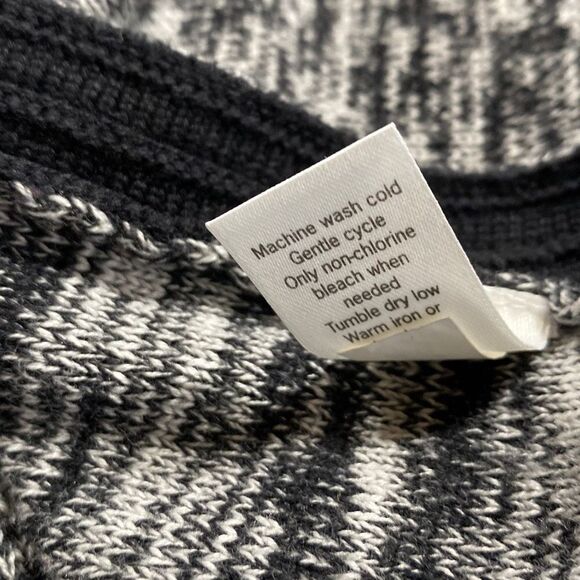 Athleta Retreat Knit Sweater Dress Long Sleeve Black Cream Small - Picture 14 of 14